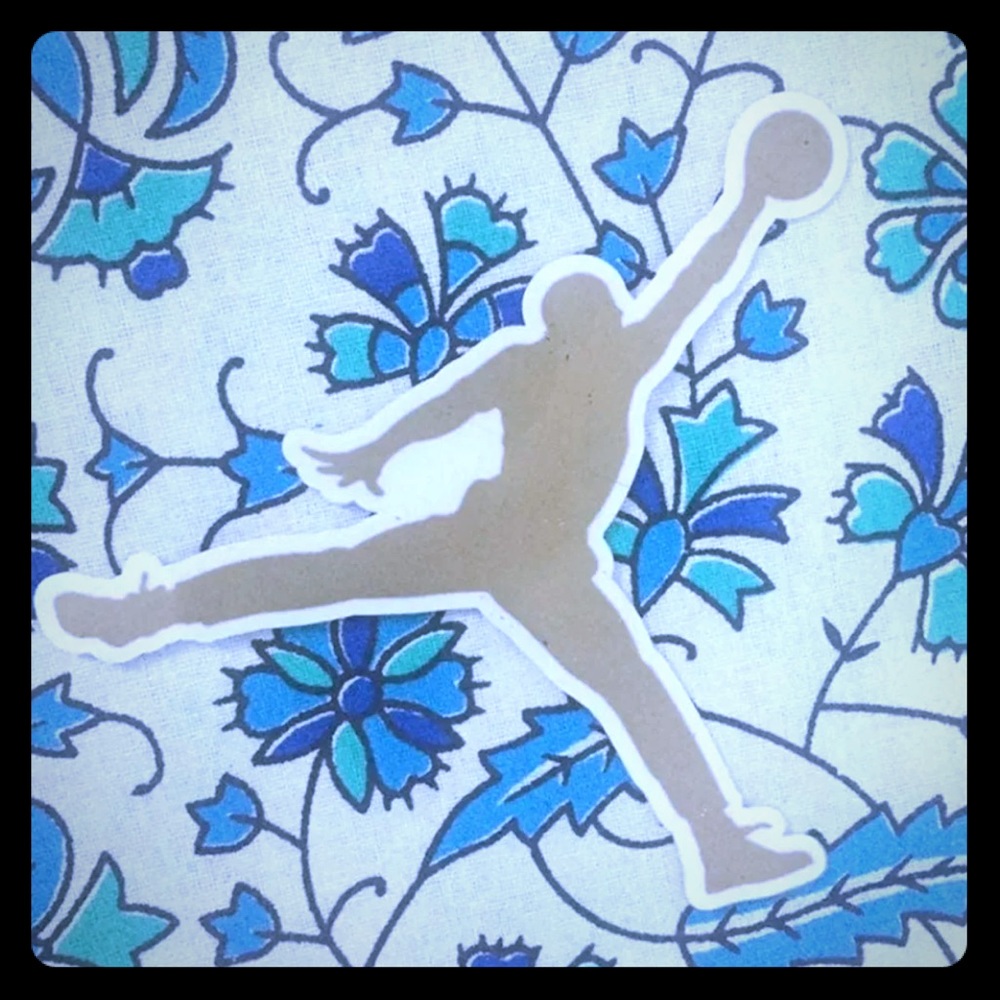 Nike air Jordan gold jump-man sticker